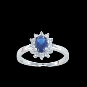 Anillo lady di Azul zafiro y plata